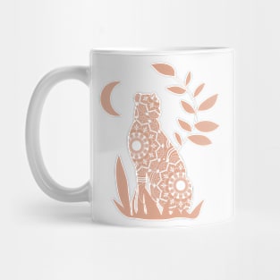 Mandala, Cheetah and Moon Mug